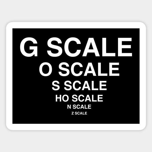 Model Train Scales Sticker by GloopTrekker